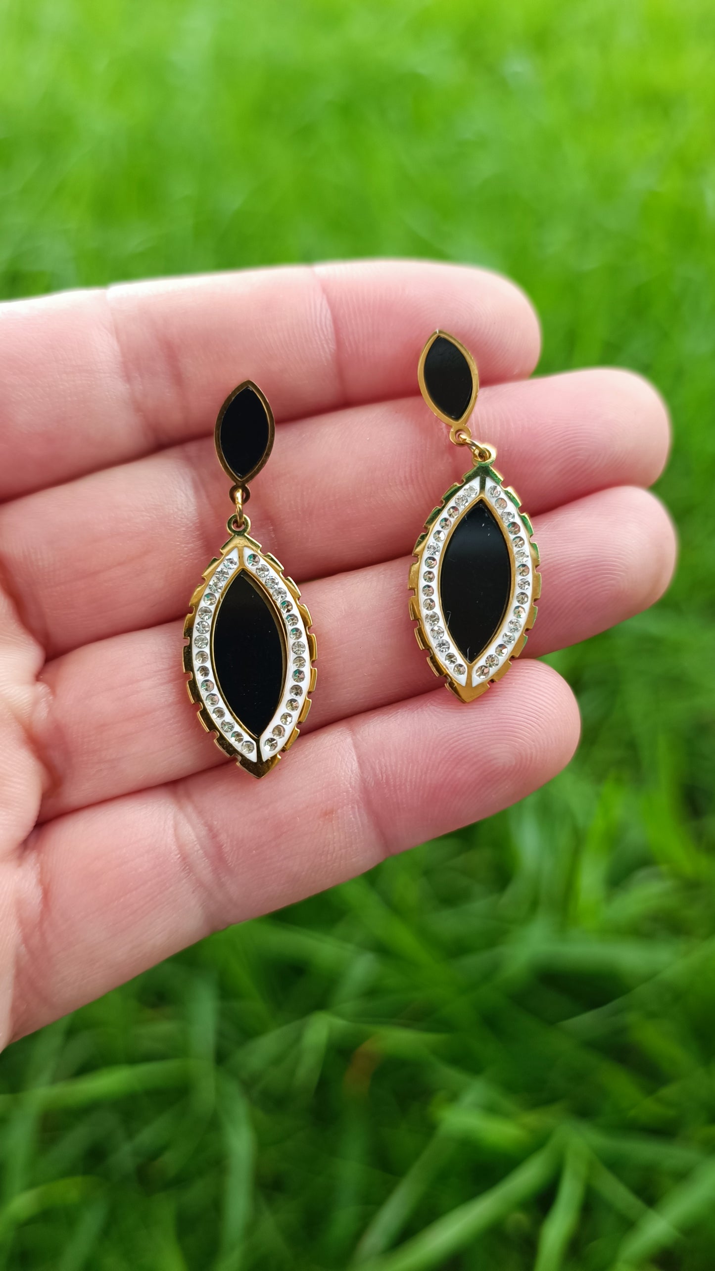 Pendientes Circonita Negra