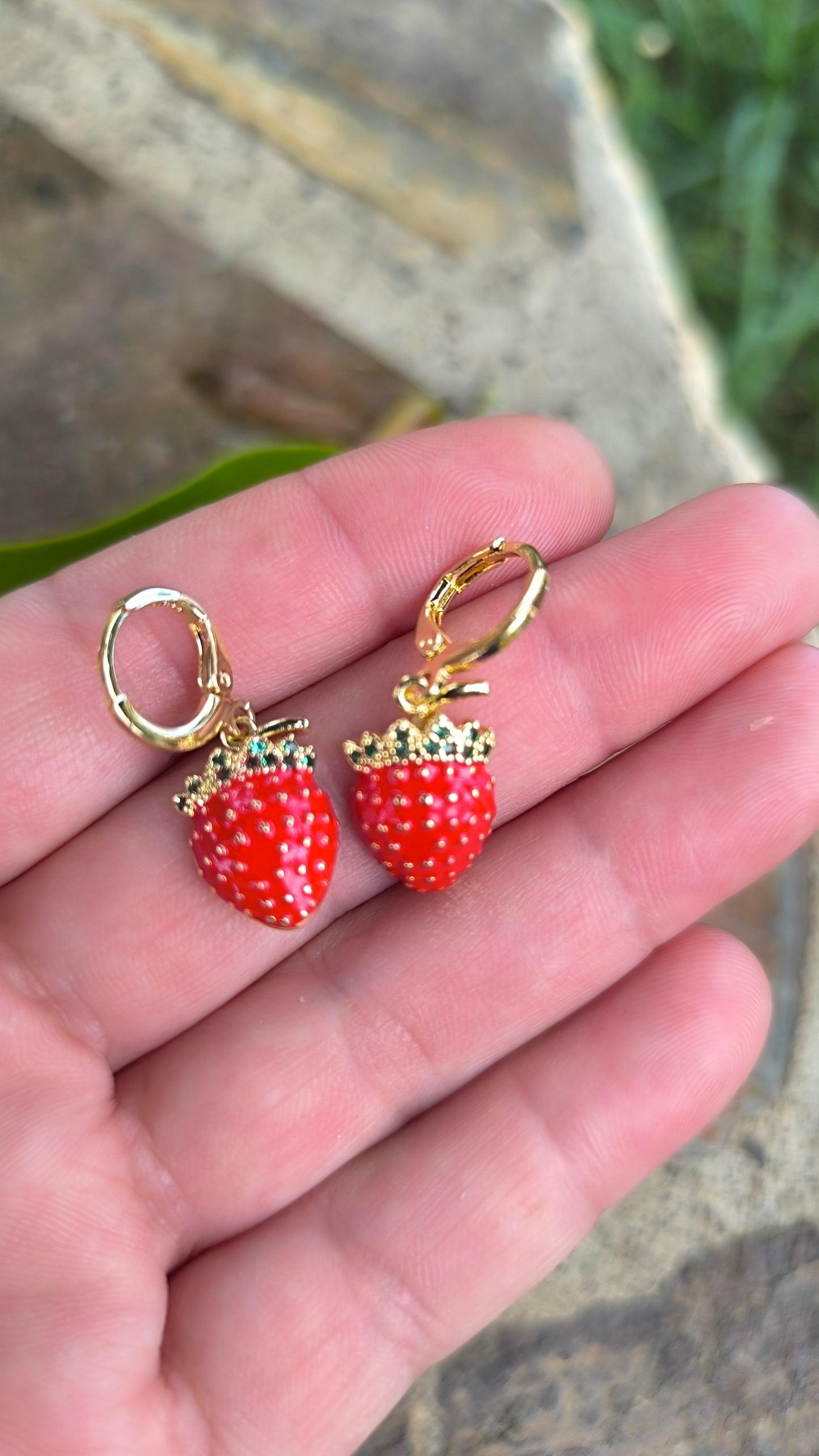 Pendientes Fresa