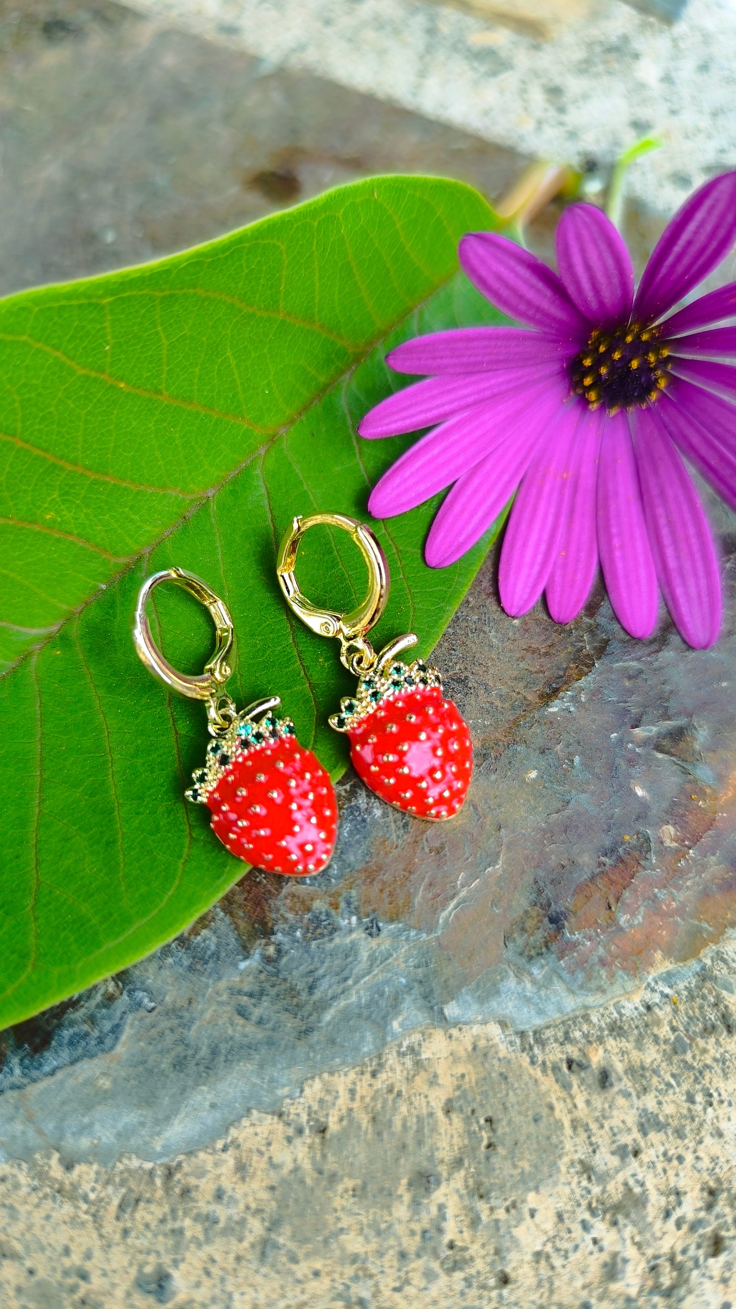 Pendientes Fresa
