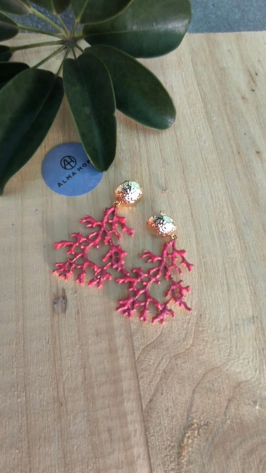 Pendientes Coral Fucsia