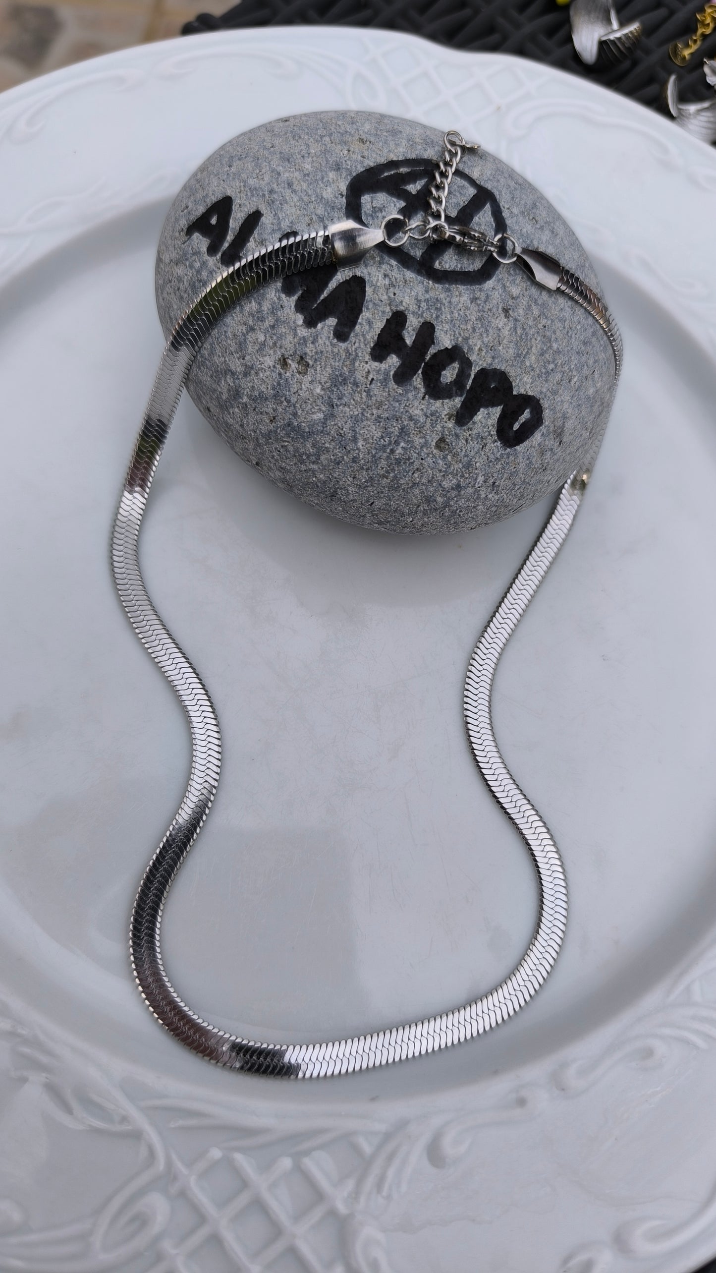 Collar Serpiente Plateado