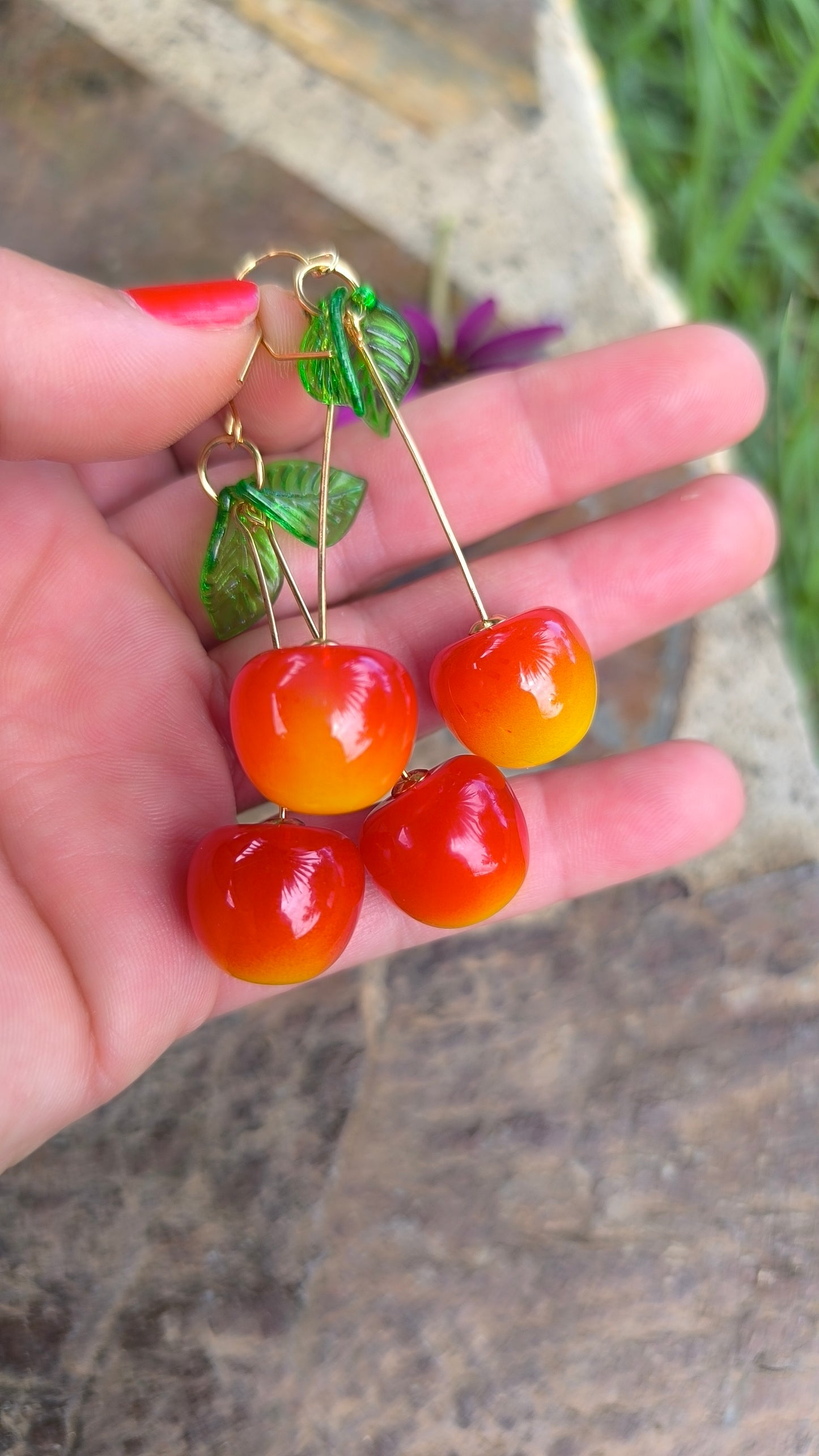 Pendientes Cereza