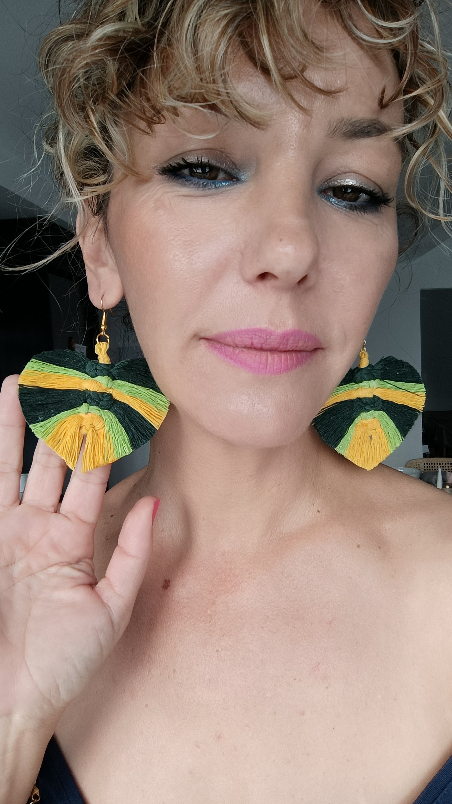 Pendientes Hoja de Macramé