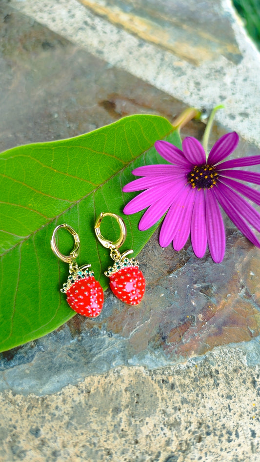 Pendientes Fresa