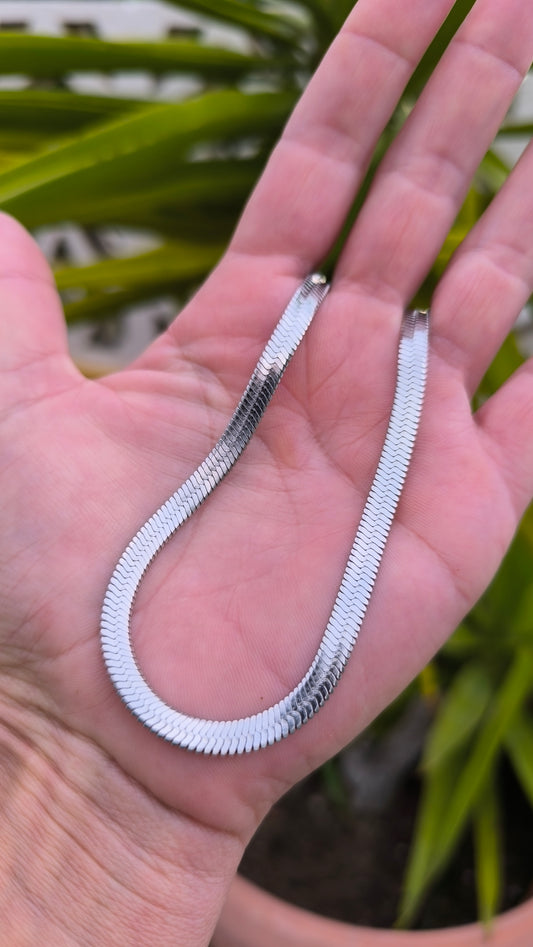 Collar Serpiente Plateado